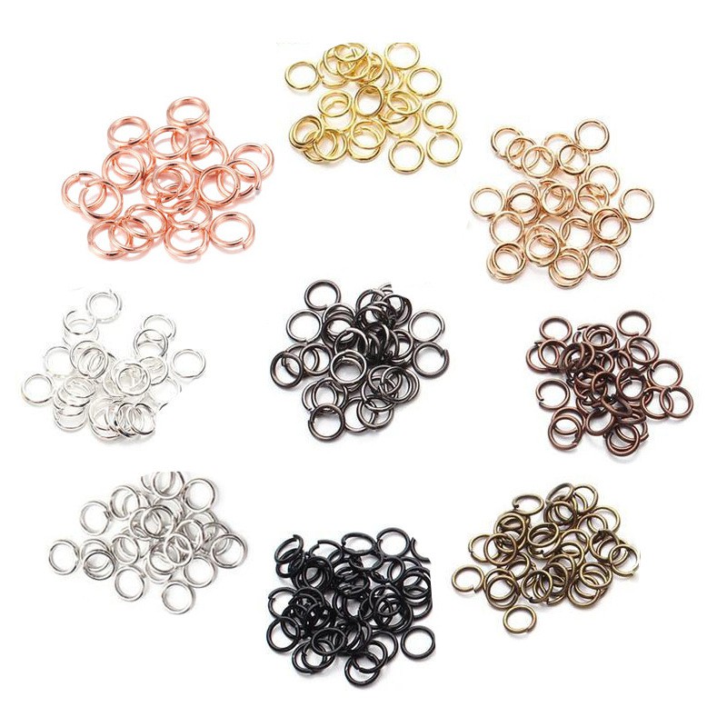 （ 手工 diy / 5PCS / 12MM*8MM / Open Jump Rings ）Wholesale murah borong metal keyring charms pendants customized keychain gift pendant diy fashion accessories Craft Supplies Handmade keychains 手工制作 钥匙扣挂件 锁匙扣挂饰 钥匙圈 手作饰品配件开口圈