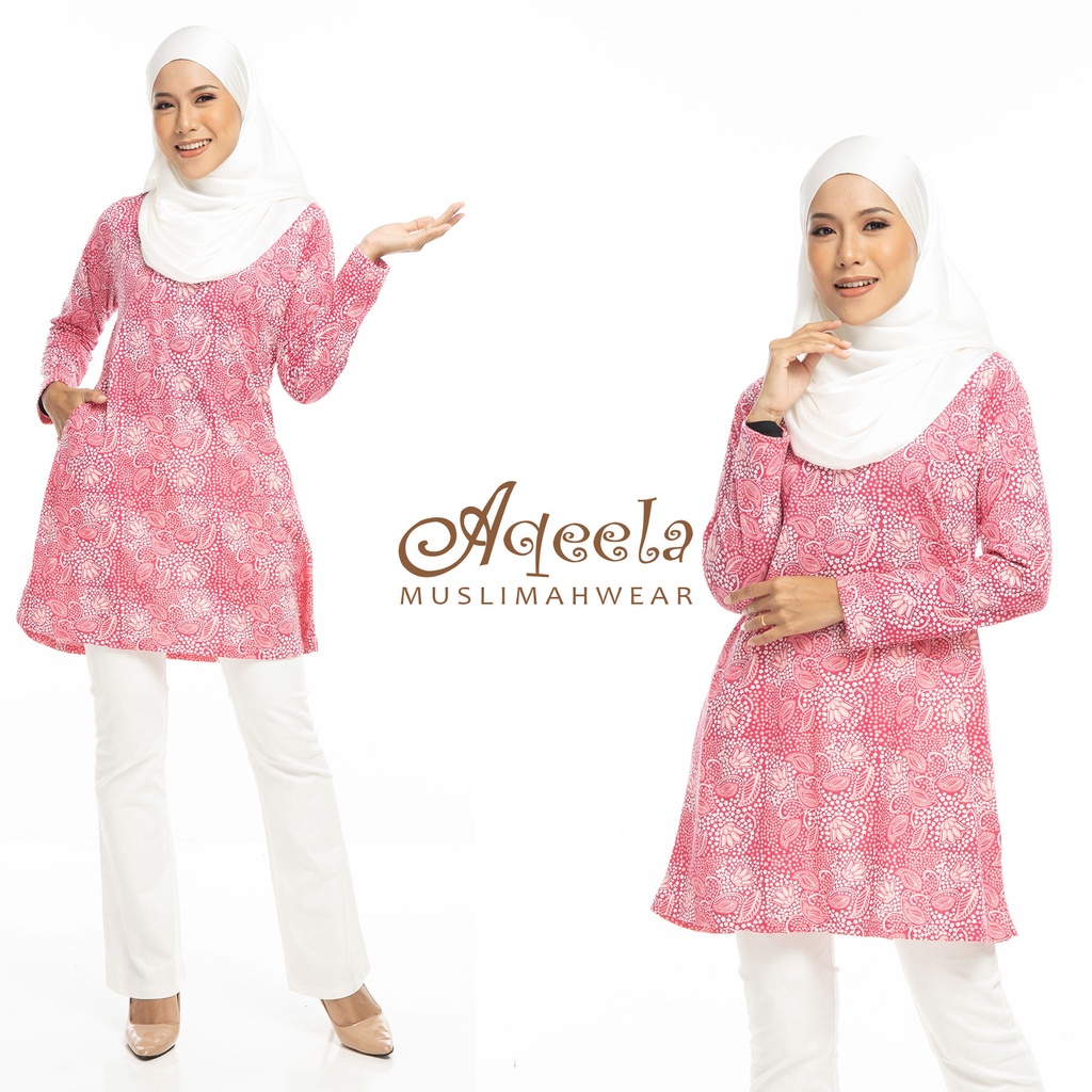 Baju raya 2023 ~ Aqeela Muslimah Wear Basic Tshirt Blouse (AQ984)