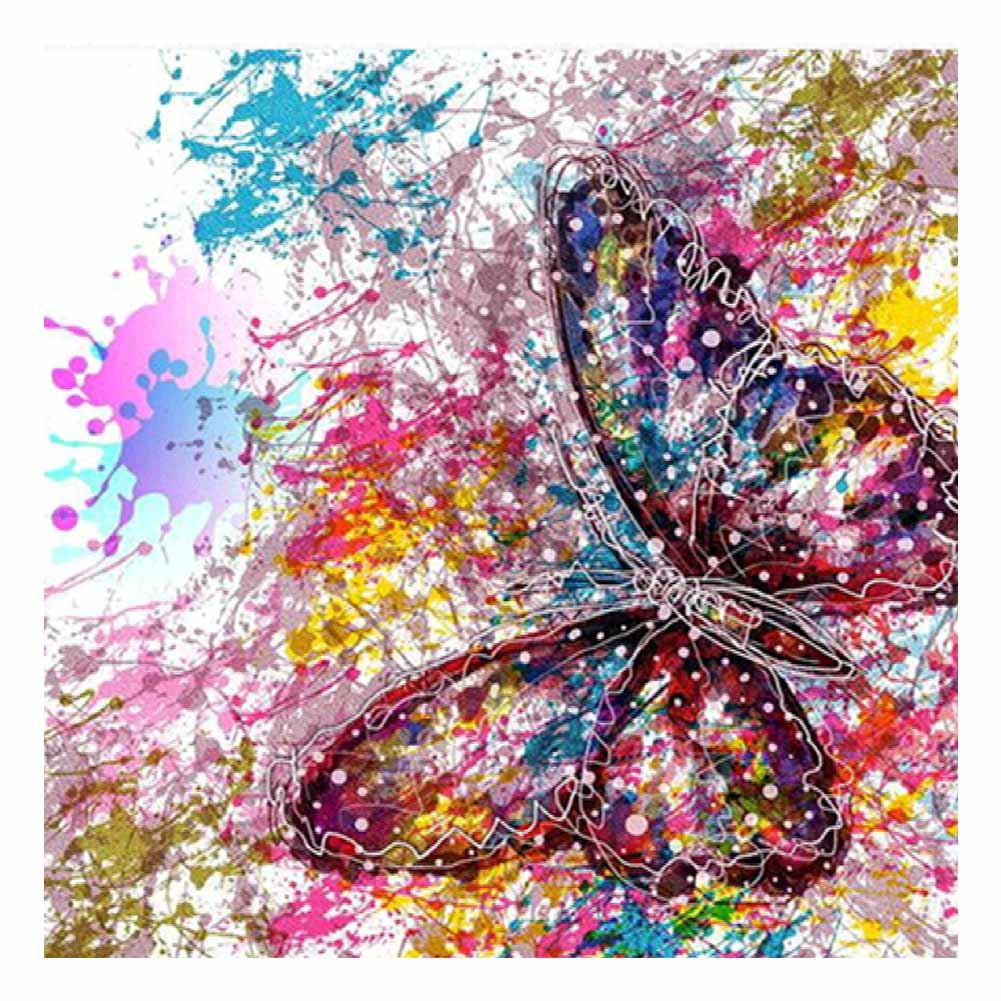 Butterfly Diy 5d Full Diamond Painting Embroidery Needlework Home Decor - 