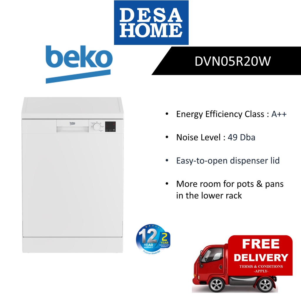 [FREE DELIVERY WITHIN KL] BEKO DVN05R20W FREESTANDING DISHWASHER