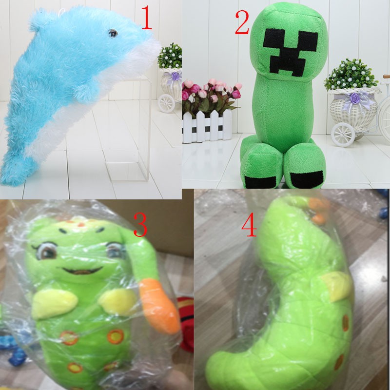 Big Promotion Mid Year Promotion Game Minecraft Toys Soft Dolphin Doll Plush Stuffed Animals Toys Shopee Malaysia - big games cat plushie roblox