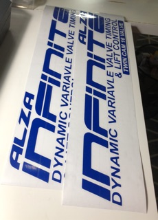 Perodua Dvvt Alza infinite car stickers (1set) left &right 