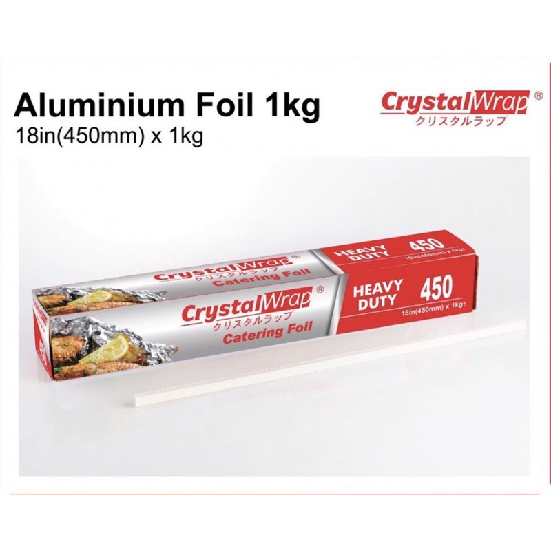 CrystalWrap® Aluminium Foil [ 1.15kg ] Aluminium Catering Foil 450mm