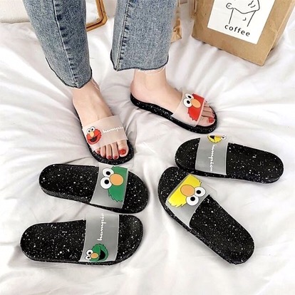  Elmo  Sesame Street Women Men Couple Cartoon Slipper 