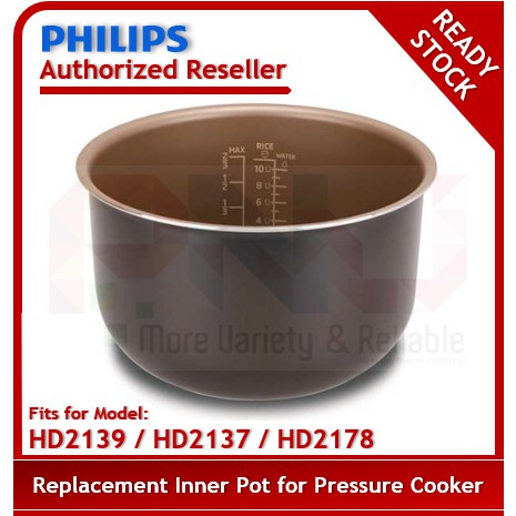 Philips 6L Pressure Cooker Inner Pot for HD2139 / HD2137 / HD2178