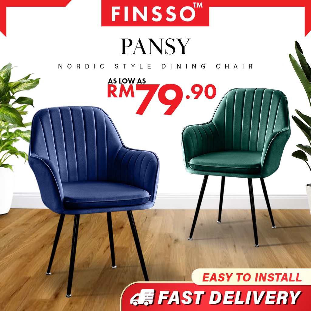 Finsso: PANSY NORDIC WING CHAIR / DINING CHAIR /KERUSI MAKAN