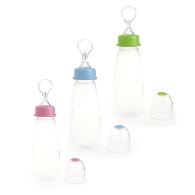 240ml Infant Baby Silicone Feeding Bottle Food Rice Cereal Feeder