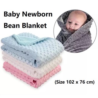 Baby Newborn Bean Blanket (102x76cm)/BLANKET/selimut baby/selimut tidur/selimut balut/NEWBORN BABY