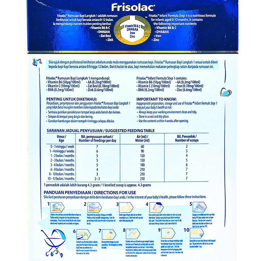 Frisolac Step 1 400g Exp 01 2023 0 To 6 Months Milk Powder Susu Rumusan Bayi Baby Friso Gold Step 3 Step 4 1 2kg Shopee Malaysia