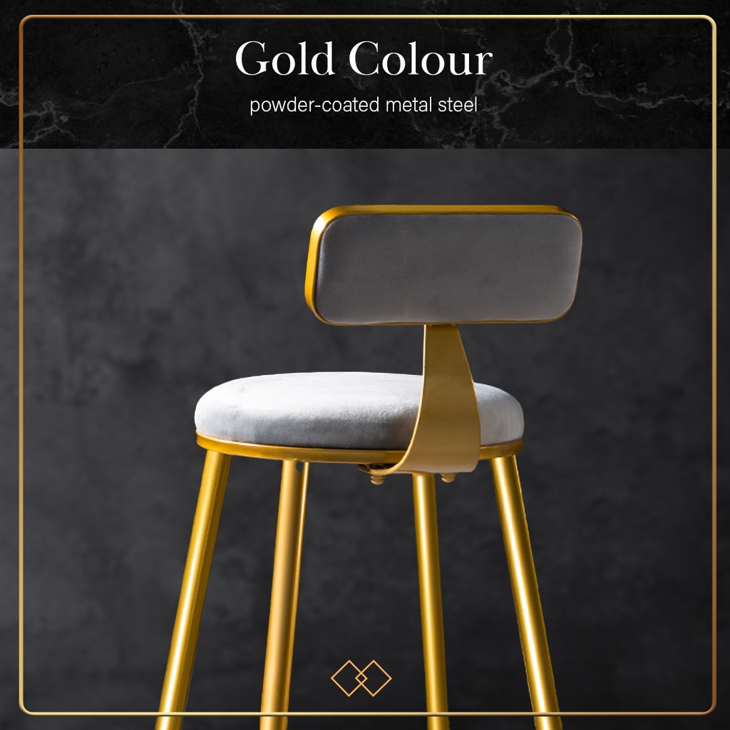 FINSSO: Parsons Gold Bar High Dining Stool