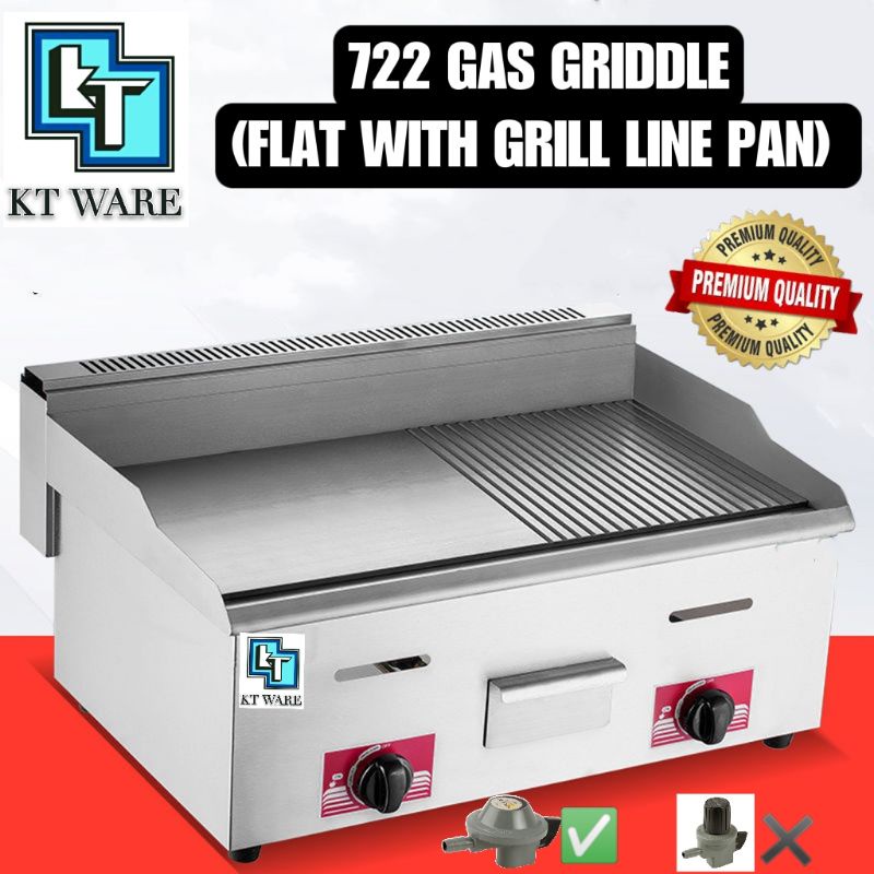 KT WARE 722 High Quality Commercial Gas Griddle burger stove ikan Bakar grill pan tepayaki pan mutabak