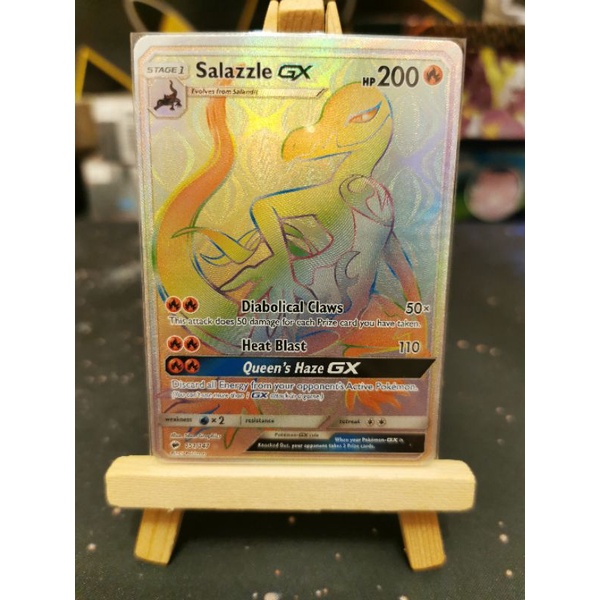 Pokemon TCG Salazzle GX 151/147 Hyper Rainbow Rare Burning Shadows Sun