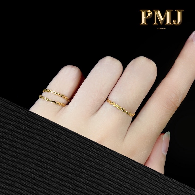 Perai Mega 916｜22K Emas CinCin Budget 916 Zig Zag Murah / Gold Ring Budget 916 Zig Zag Pattern Fesyen