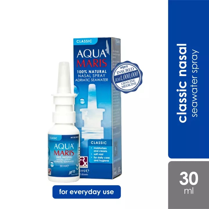 Aqua Maris Classic Nasal Seawater Spray 30mL (for everyday use ...