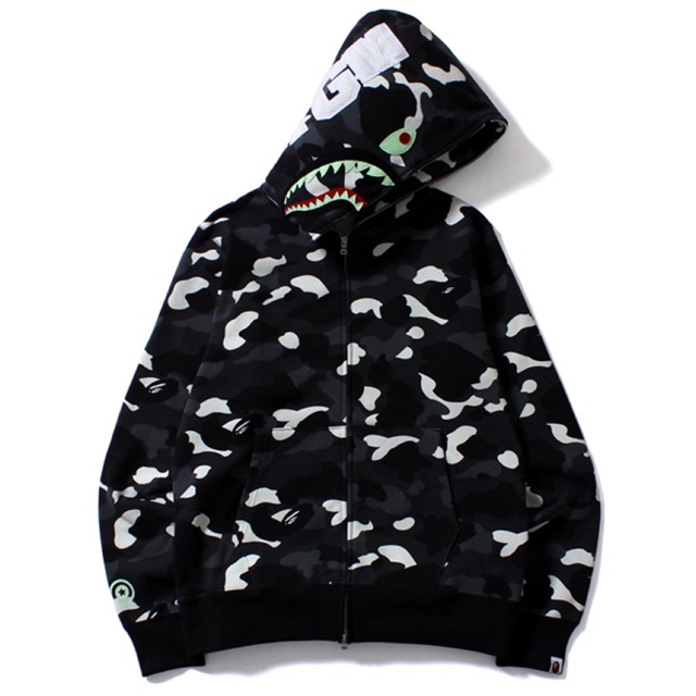 bape black and white camo hoodie