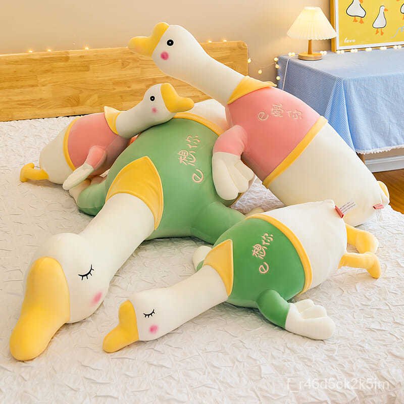 Plush toysCouple Big White Geese Plush Toy Ragdoll Bed Super Soft