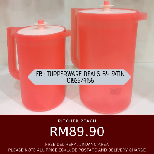 Pitcher Jug Tupperware Peach