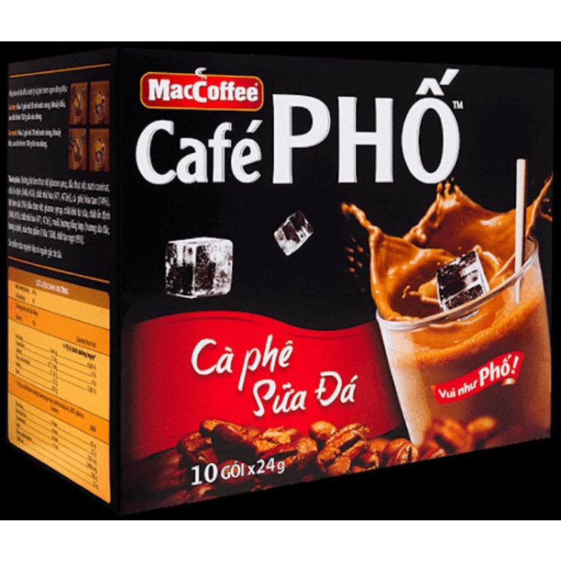 Cafe Pho Cafe Sua Da MacCoffee Vietnam Instant Milk Coffee 1 box (10x24g)