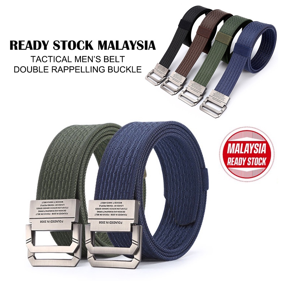Nylon Belts for Men Army Tactical Men's Belt Double Rappelling Buckle Tali Pinggang Lelaki Men Belt  (BL-008)