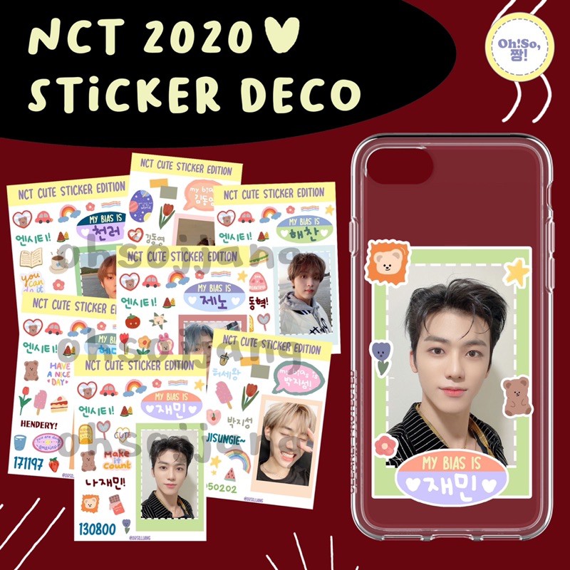 nct cute sticker deco cute stickers nct127 nctu wayv shopee malaysia
