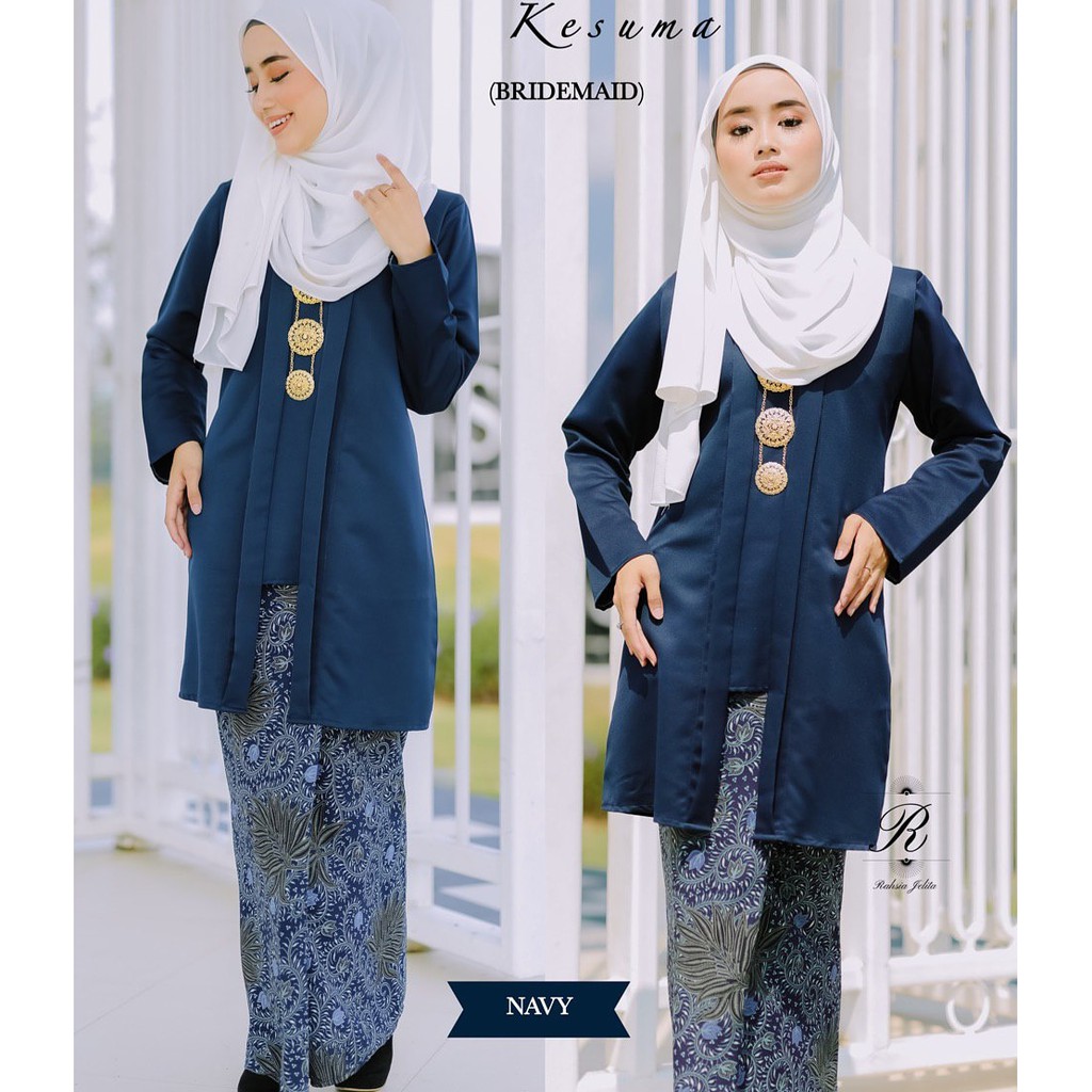 BAJU KEBAYA LABUH LOOSE MODEN GIRLS CLOTHING SKIRT KAIN LIPAT DEPAN