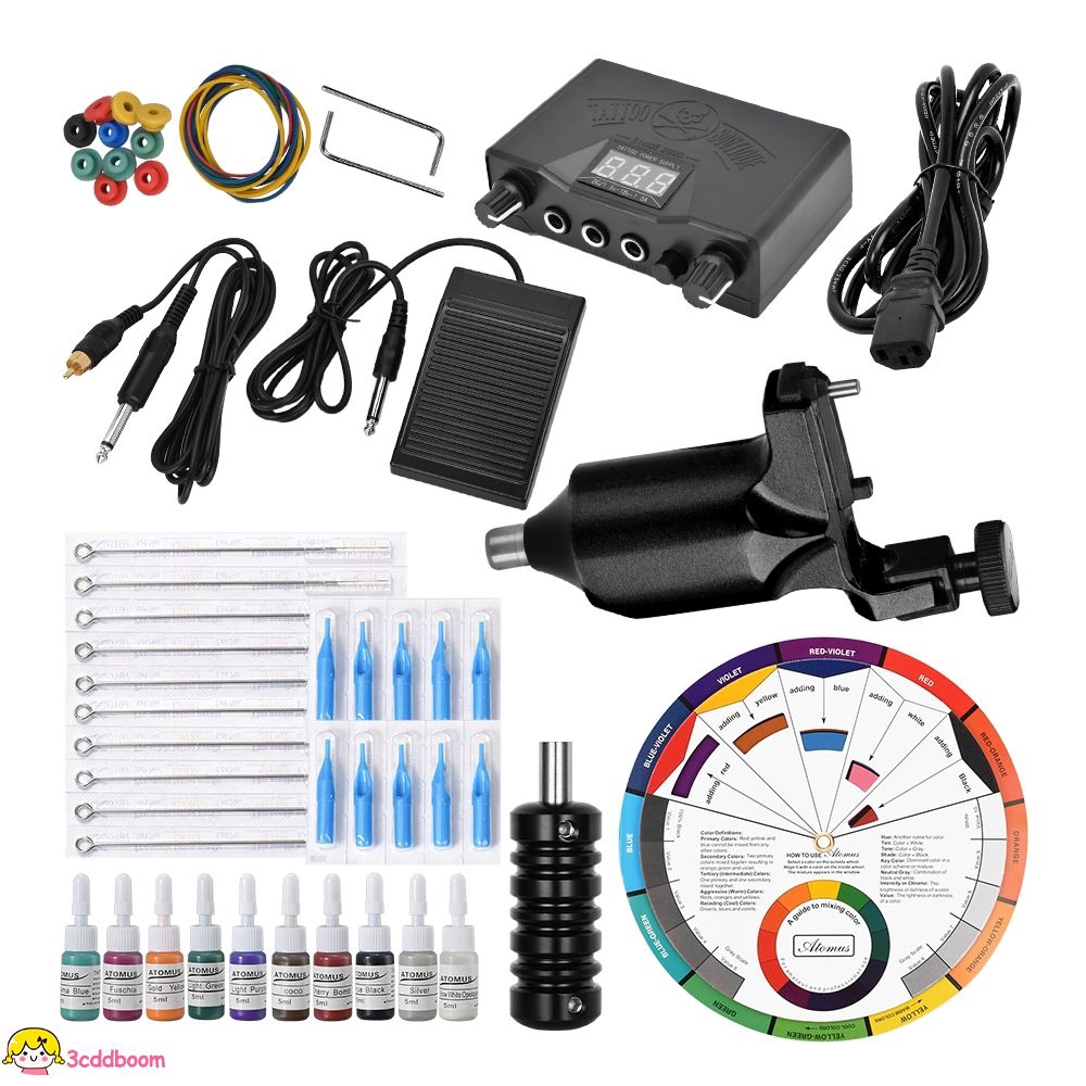 3cd Durable Zeus Tattoo Motor Machine Power Color Wheel Set Semi Permanent Tool Shopee Malaysia