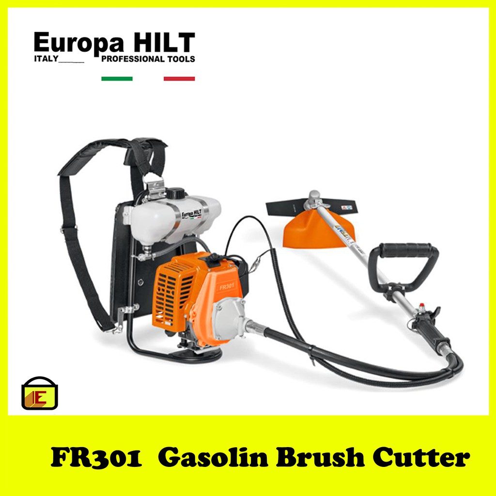EUROPA HILT Heavy Duty Back-Pack Gasolin Brush Grass Cutter with Accessorries FR301 Mesin Potong Rumput