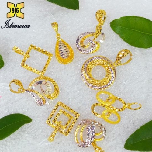ISTIMEWA 916 Gold Fashion Collection Pendants// Loket Fesyen Emas 916