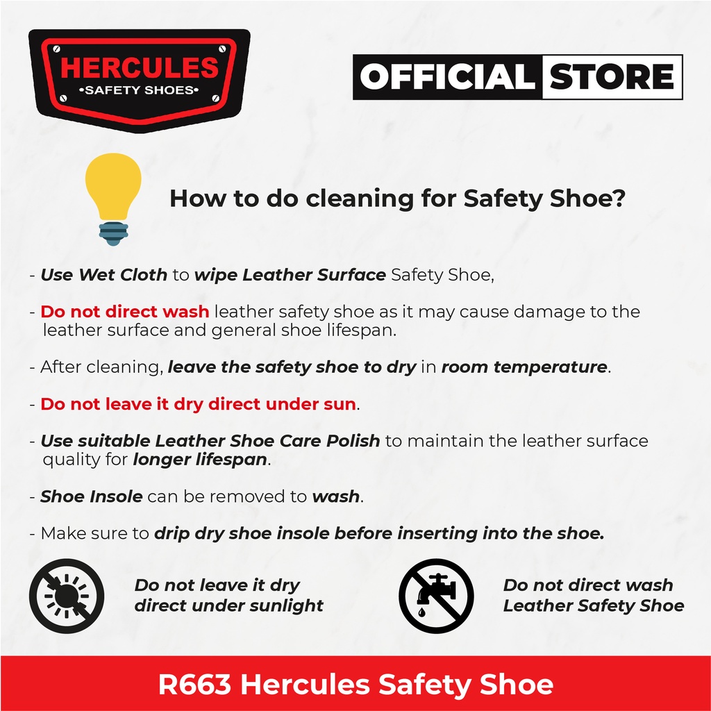 HERCULES R663 Mid Cut Safety Shoes | Shopee Malaysia