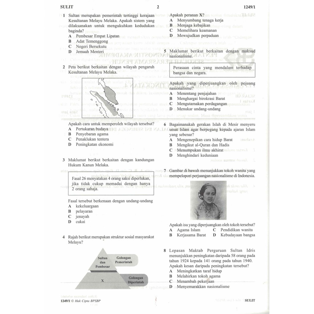 Mahir Kertas Model Peperiksaan Sbp Spm Sejarah 2021 Kssm Shopee Malaysia