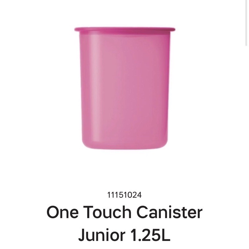 Tupperware One Touch Topper / Canister - 600ml/950ml/1.25L/2L/3L/4.3L/8.6L/  Bekas makanan ringan/ Bekas Keropok/ Milo | Shopee Malaysia