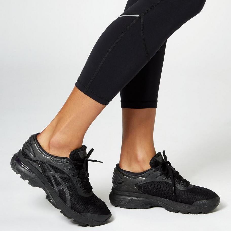 asics gel kayano 25 black black