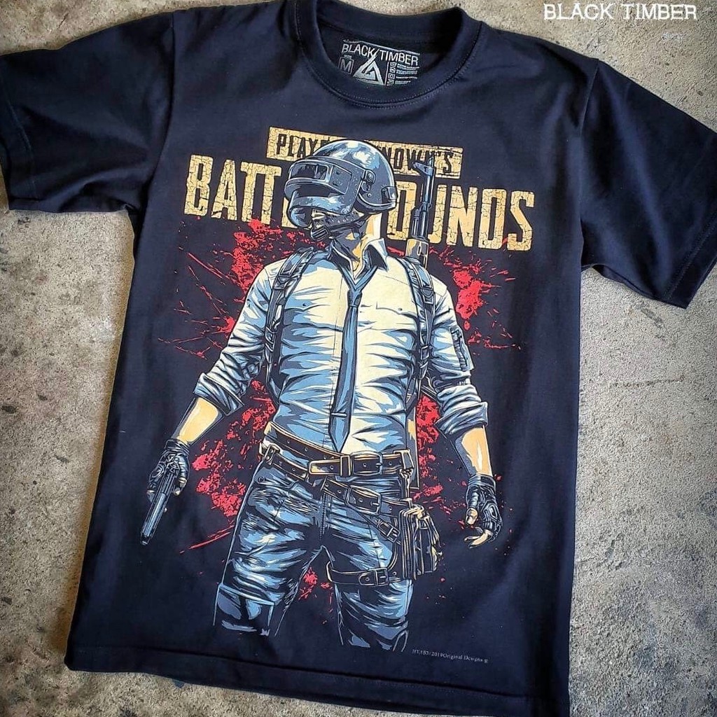 BT153 PUBG Original Black Timber T-Shirt | Shopee Malaysia