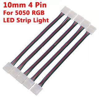 8mm 10mm 4 Pin LED Strip Connector For SMD5050 SMD2835 RGB LED Strip Light Connector Corner Extend Line Wire Cable