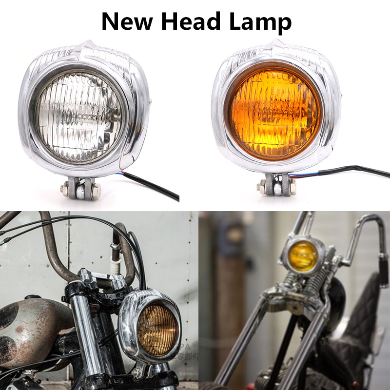 Motorcycle Black 5 INCH Headlight Head Lamp For Harley Bobber Chopper Touring
