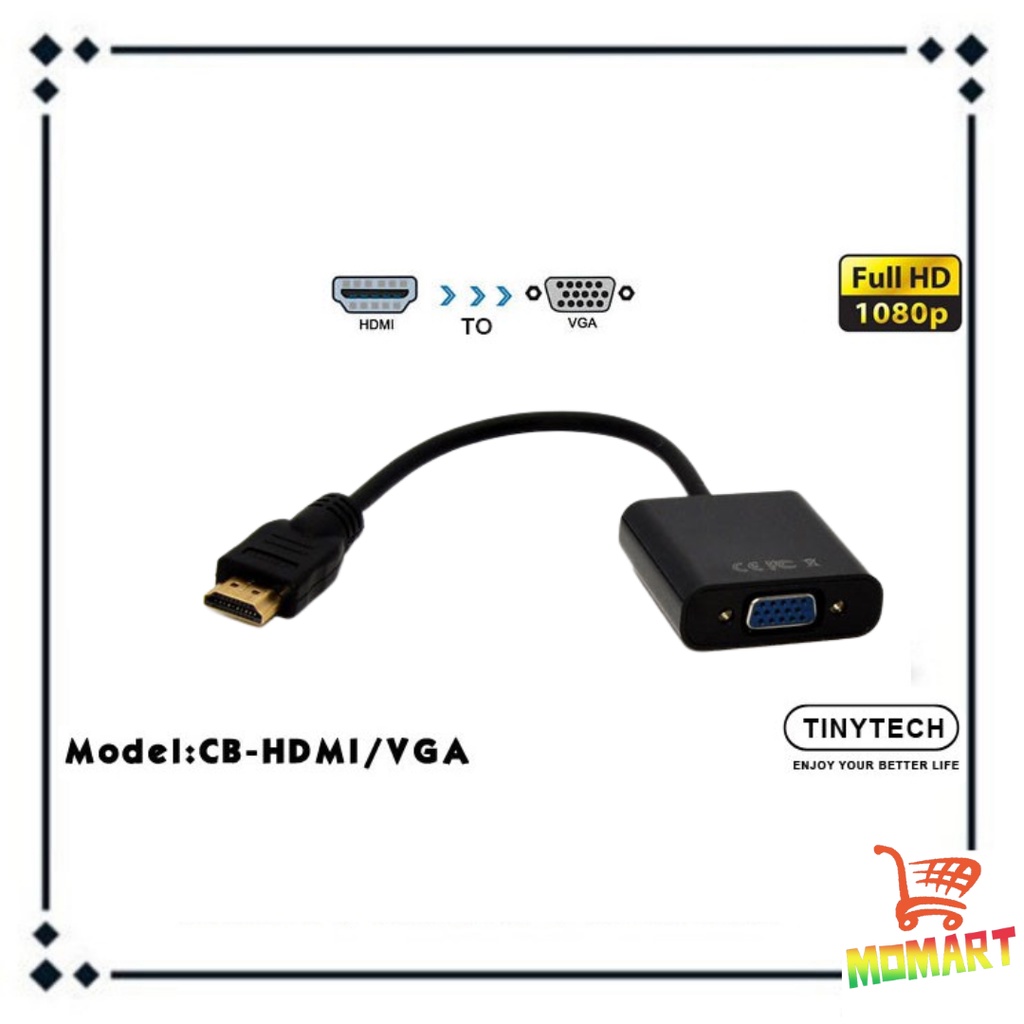 Tinytech HDMI to VGA Converter Cable (CBHDMI/VGA) Shopee Malaysia