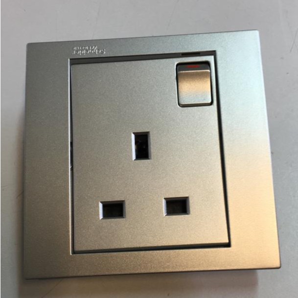 Schneider 13A Switch Socket (Silver Colour) Shopee Malaysia