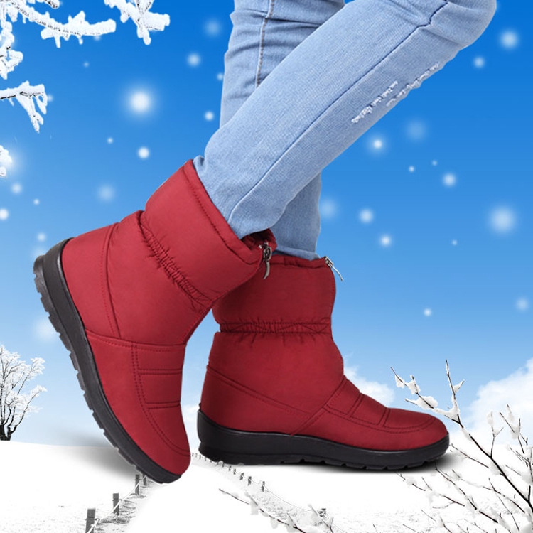 Women warm snow boots winter thick waterproof mother's shoes MX019 ...