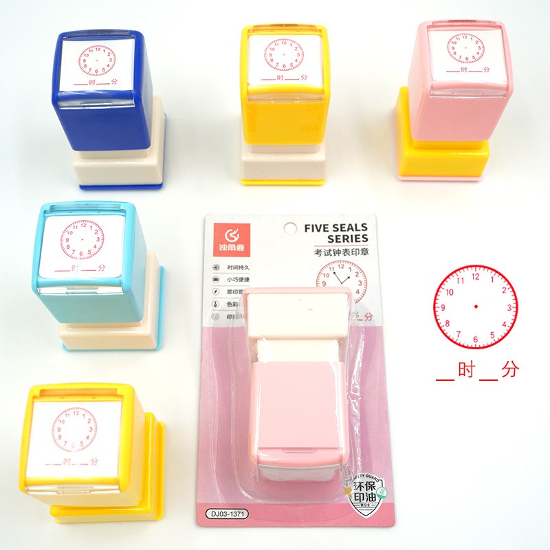 ST070 BIG Exam Clock Stamp Telling Time Activity Clock Stamp Time Stamp