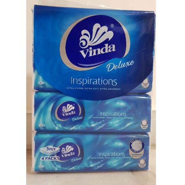 Vinda Deluxe Soft Pack Tissue 120 Pcs X 4 Packs 3 Ply Shopee Malaysia