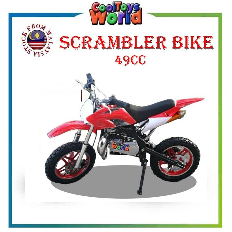 Pre Order Kids Mini Scrambler Bike 49cc Petrol Off Road Motorbike For Kids Shopee Malaysia