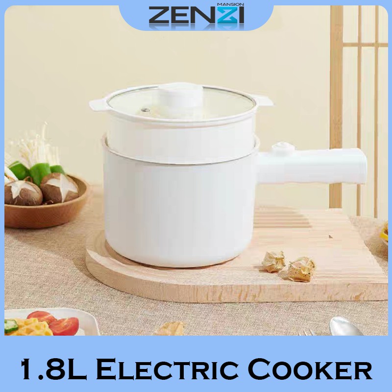 Multifunctional/Electric Cooker Skillet Hot Pot Portable Food Steamer 1.8L Electric Lunch Box Kitchen Tools Breakfast