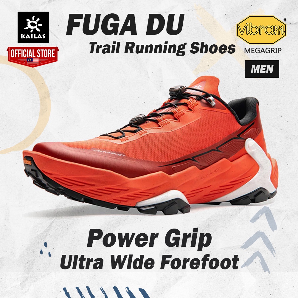 Kailas Fuga Du Trail Running Shoes Men's - Vibram with Ultra Wide ...