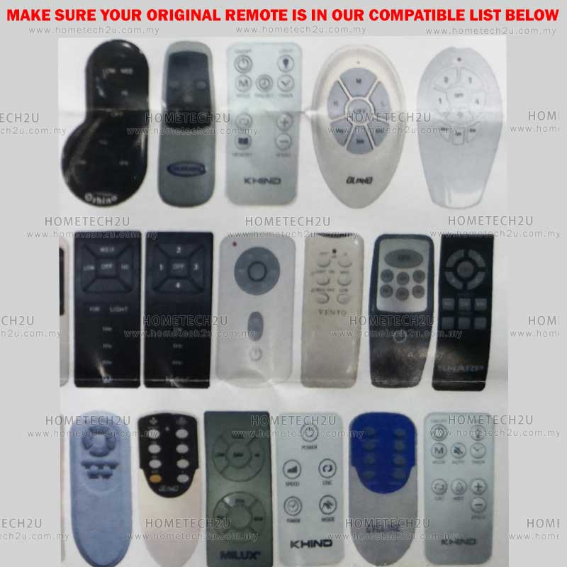 Universal Fan Remote Control Rm F989 For Wings Deka Elmark Kdk