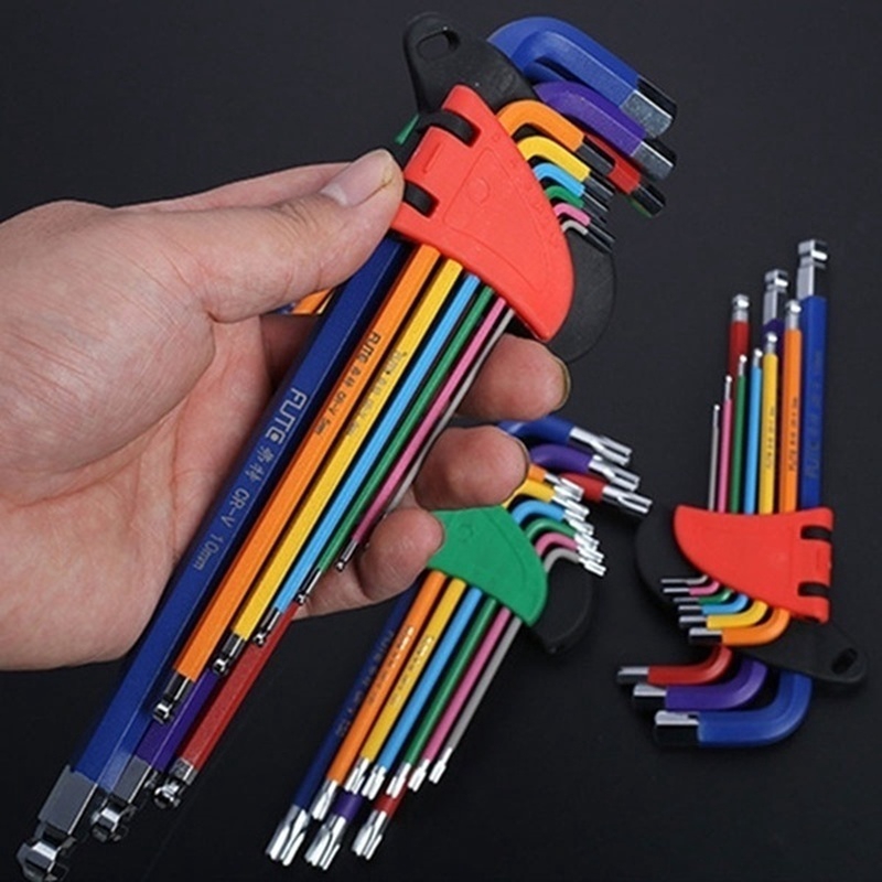 Hex Wrench Set Double End Torx Star L Shape Allen Key Ball Head Screwdriver 9pcs Universal Spanner Repair Hand Tools Shopee Malaysia