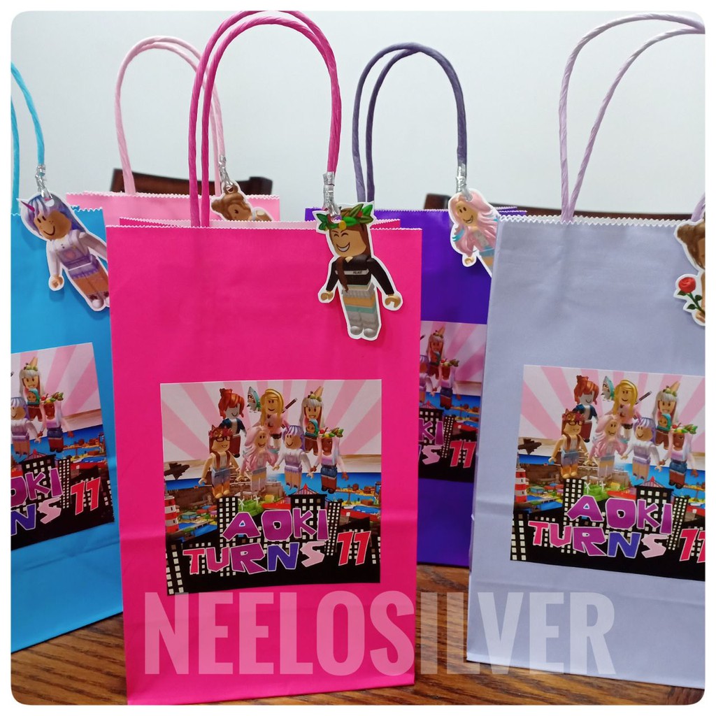 Roblox Girl Theme Paperbag With Tag Shopee Malaysia - roblox paper bag diy