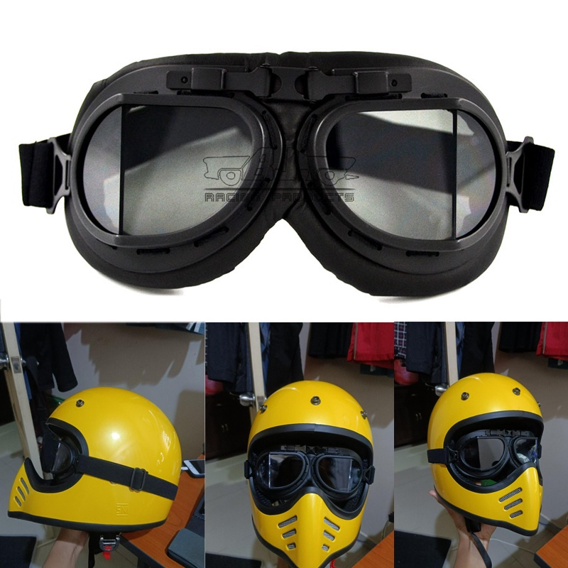 Vintage Leather Goggles Pilot Motorcycle Driving Welding Goggles Accessoires Zonnebrillen & Eyewear Sportbrillen 