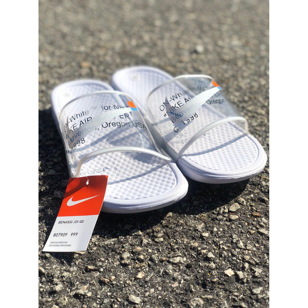 nike slides off white