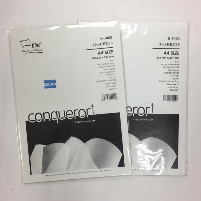 UNI PAPER conqueror Paper A4 Size Multipurpose /Kertas Conqueror A4