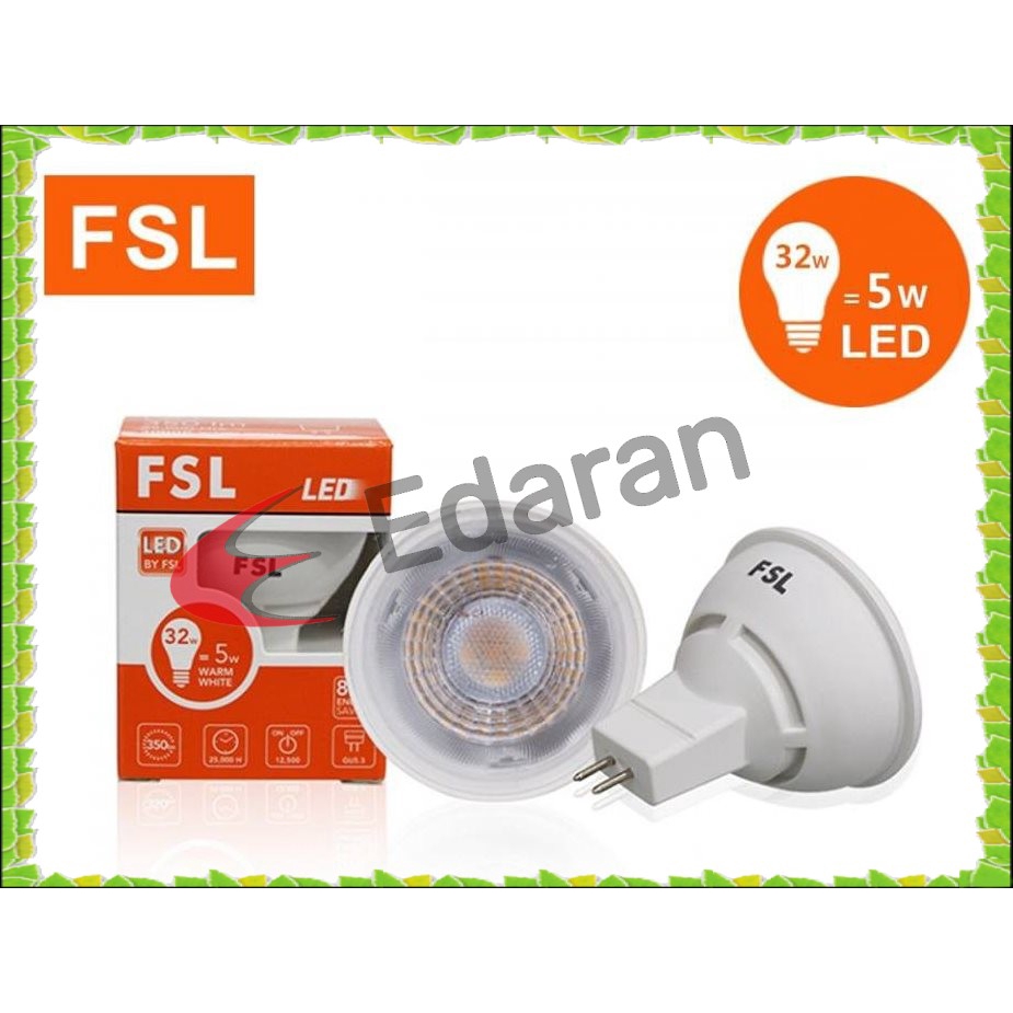 FSL MR16 AC/DC12V 5W LED COB BULB (6500K OR 4000K OR 3000K)
